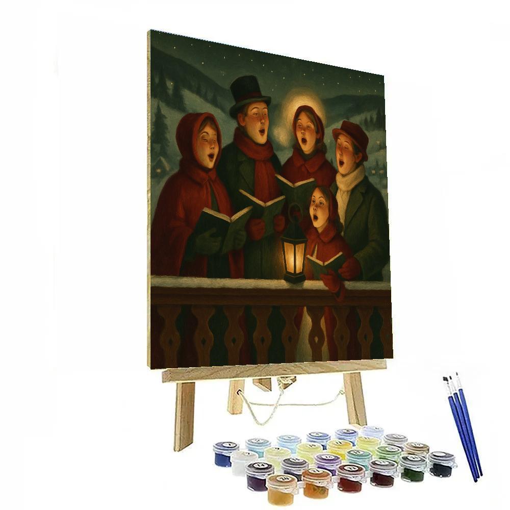 Alpine Choir Balcony Glow Numbered painting kits
