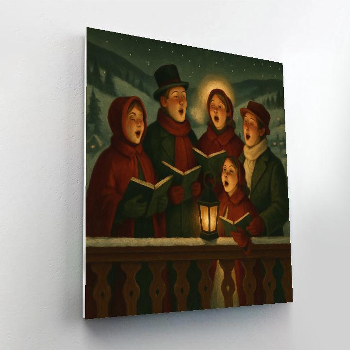 Alpine Choir Balcony Glow Numbered painting kits
