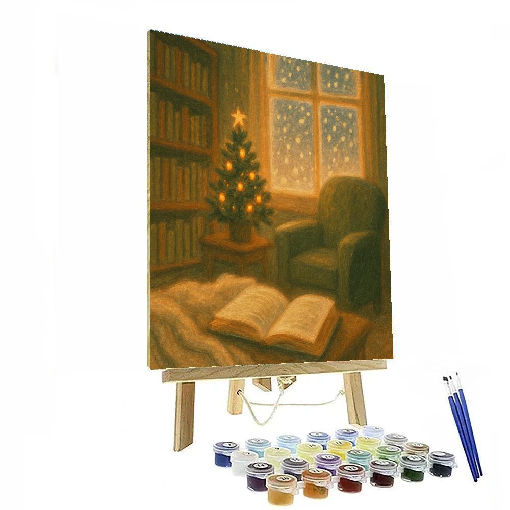 Evergreen Library Nook Number painting