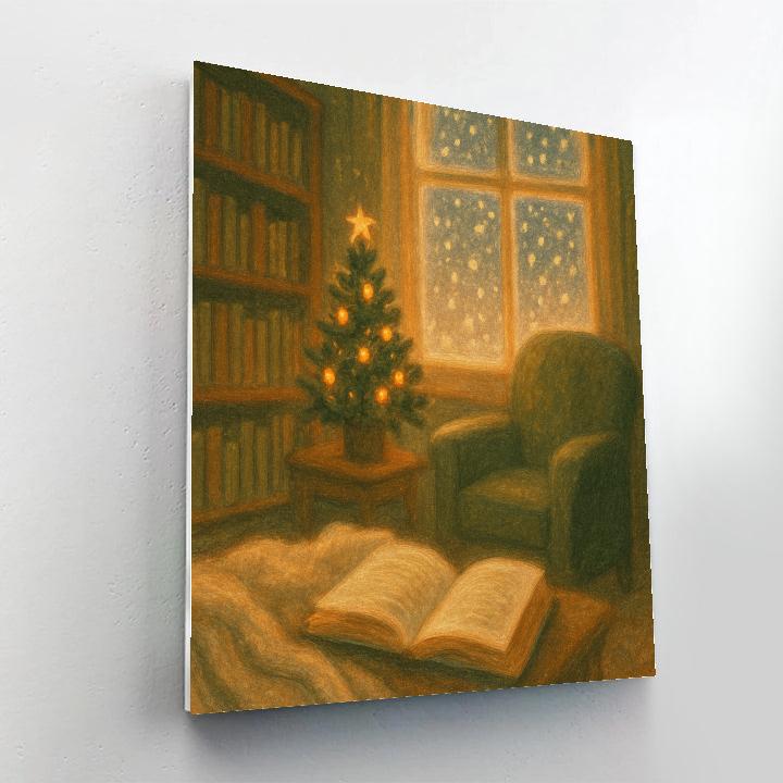 Evergreen Library Nook Number painting