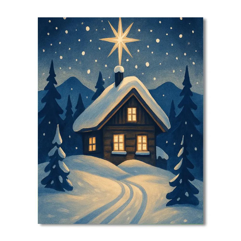 Timberline Star Chalet Painting by numbers kit