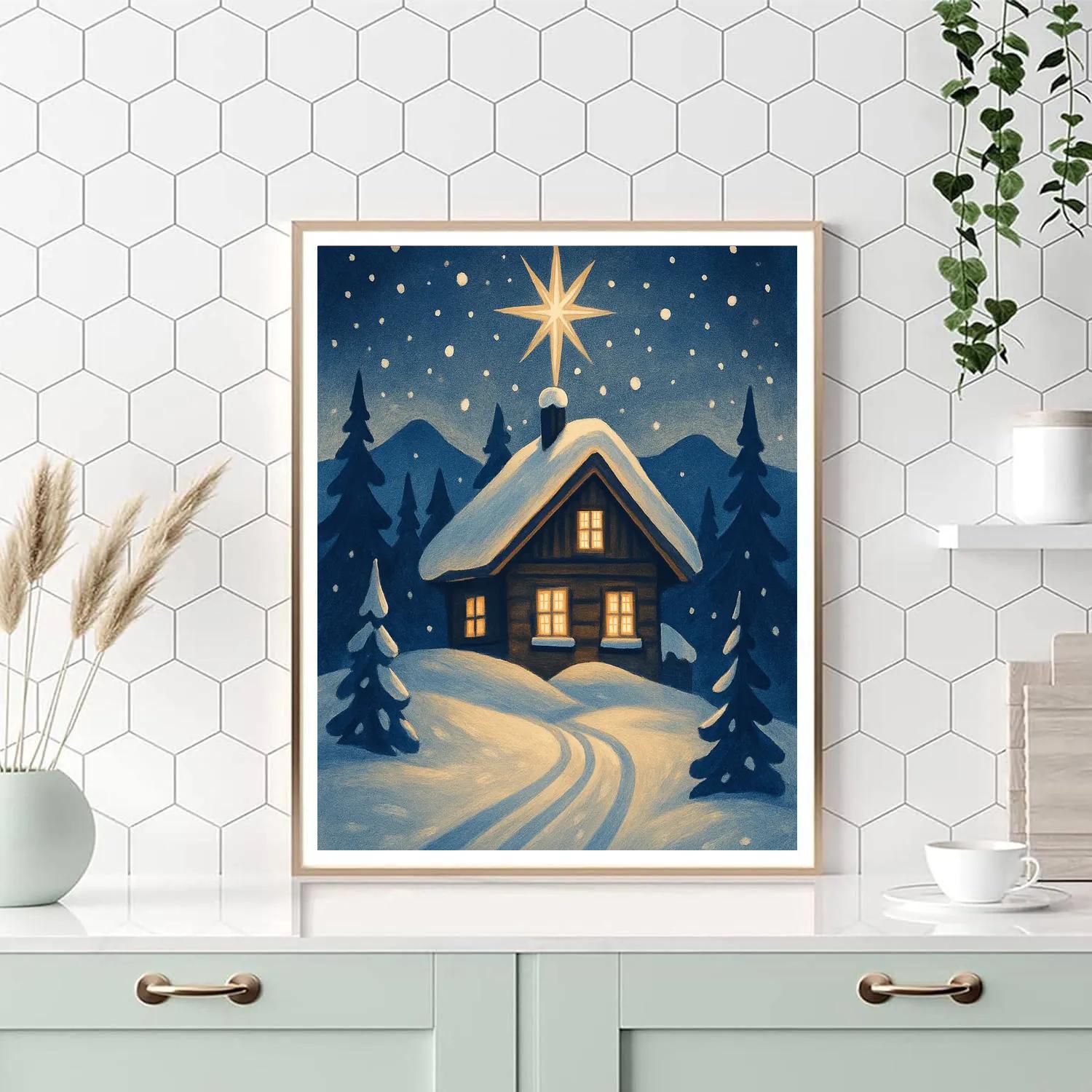 Timberline Star Chalet Painting by numbers kit