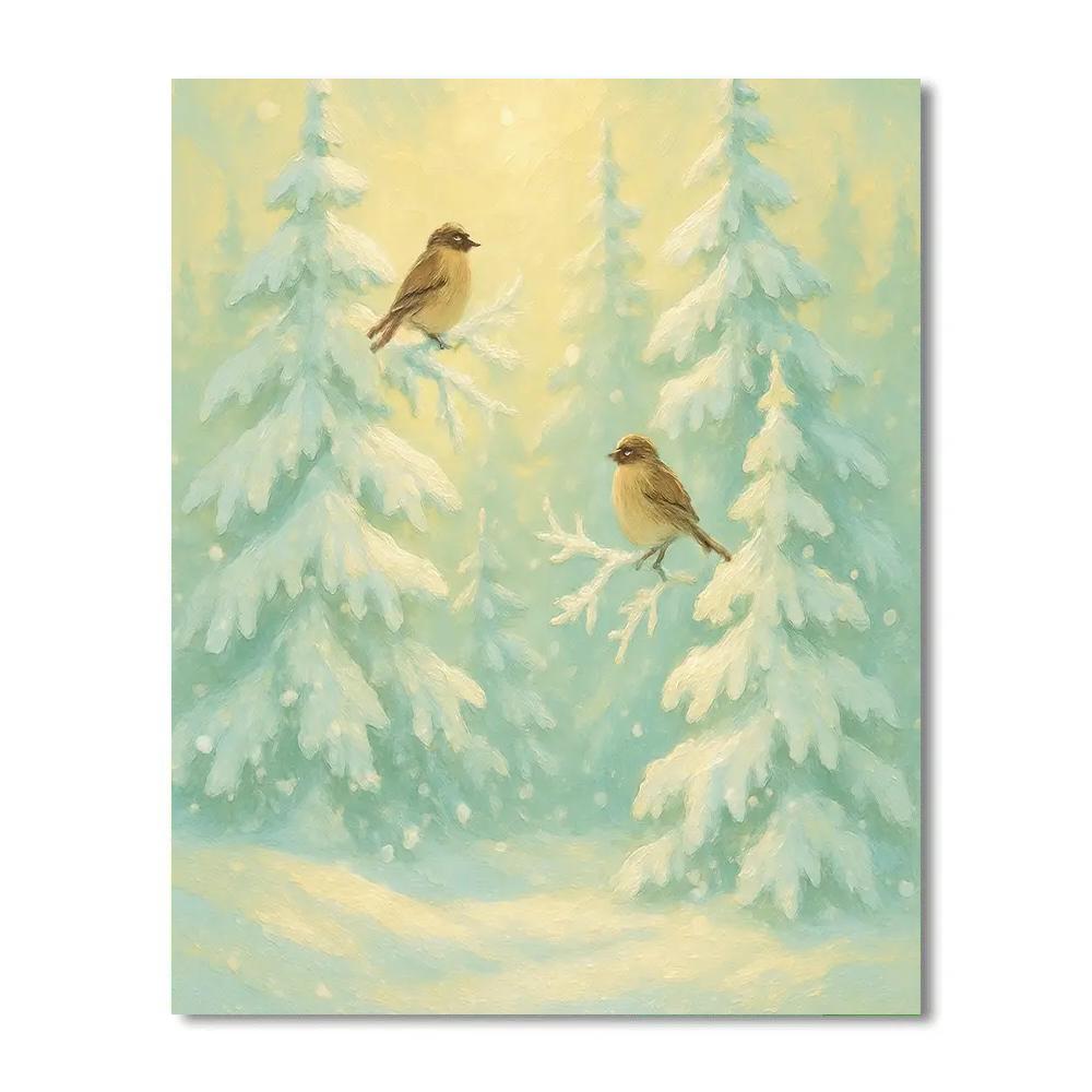 Crystal Pines Morning Choir painting number kit