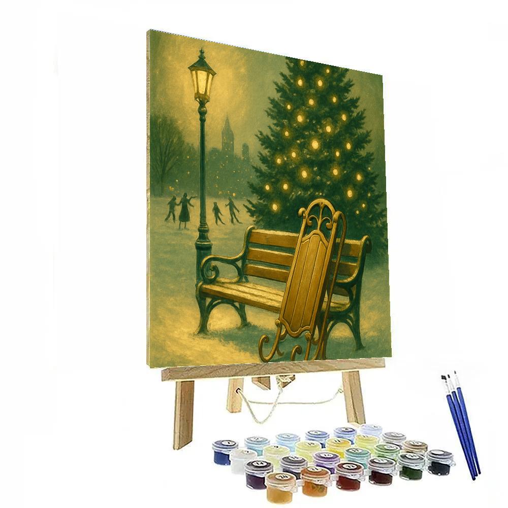 Gilded Sled And City Park Number painting