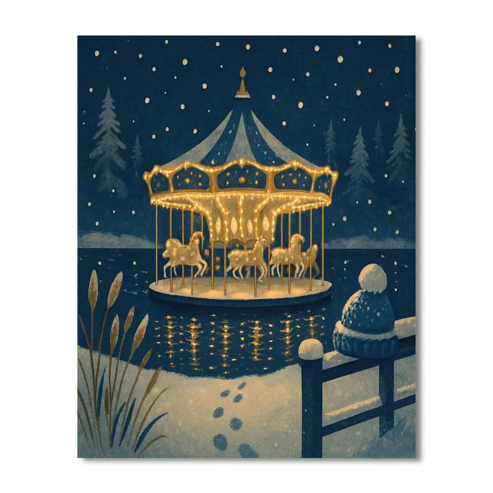 Starglow Carousel Lake paint by color