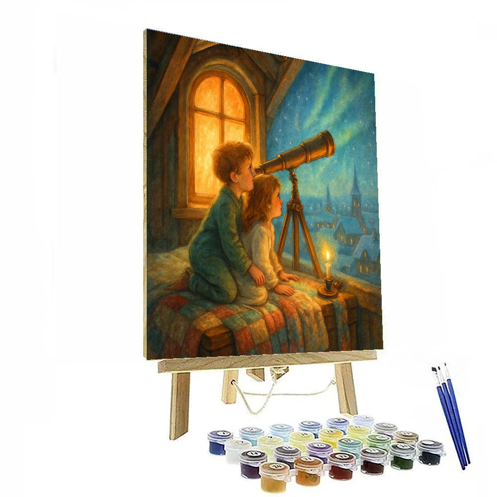 Snowbound Stargazer Attic DIY paint by numbers