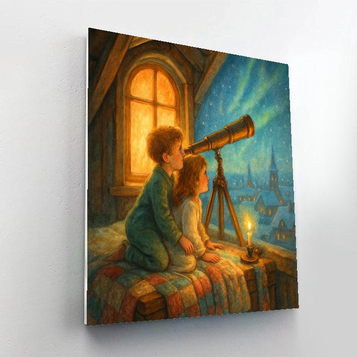 Snowbound Stargazer Attic DIY paint by numbers