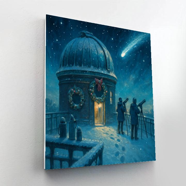 Frosted Observatory Rooftop Numbered painting kits
