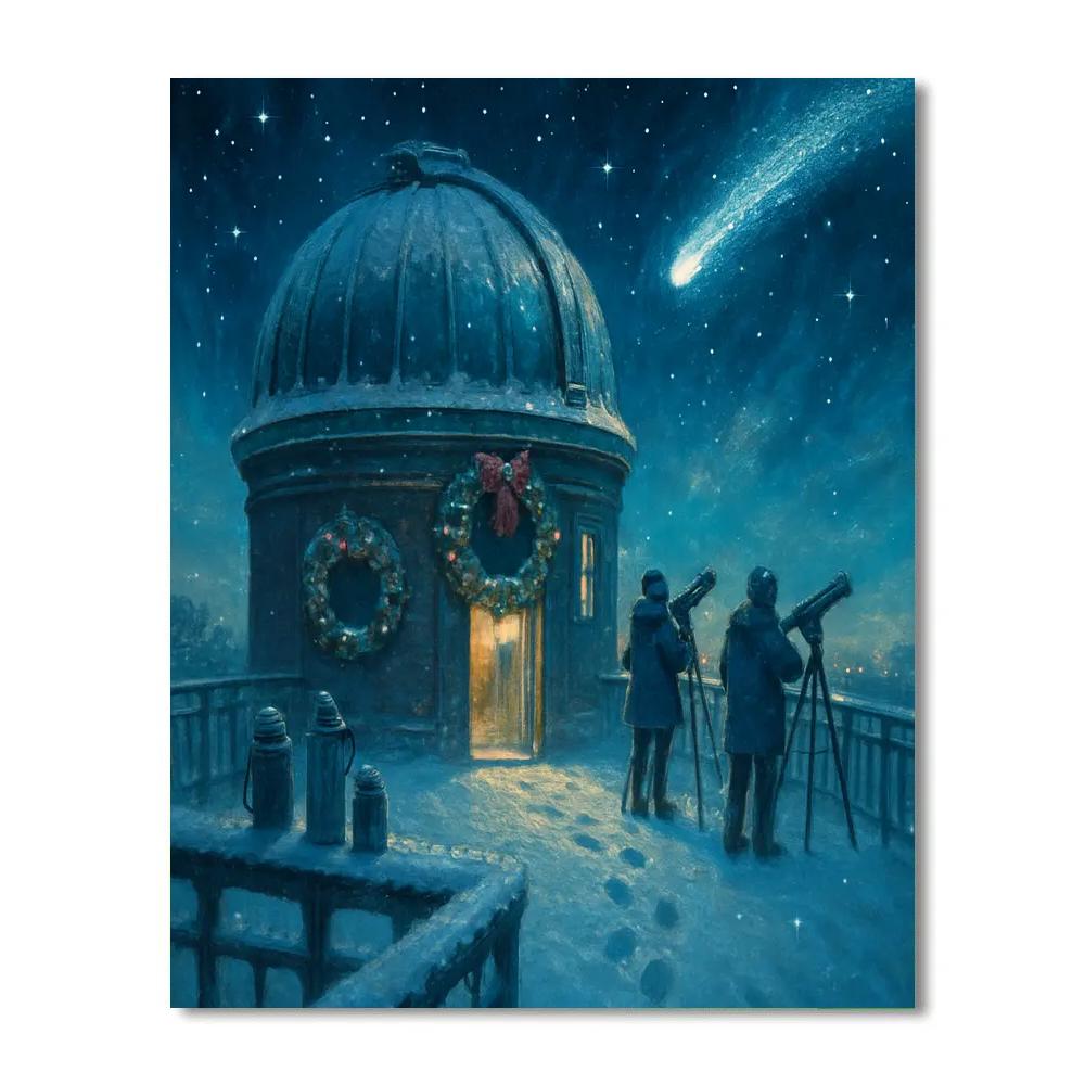 Frosted Observatory Rooftop Numbered painting kits