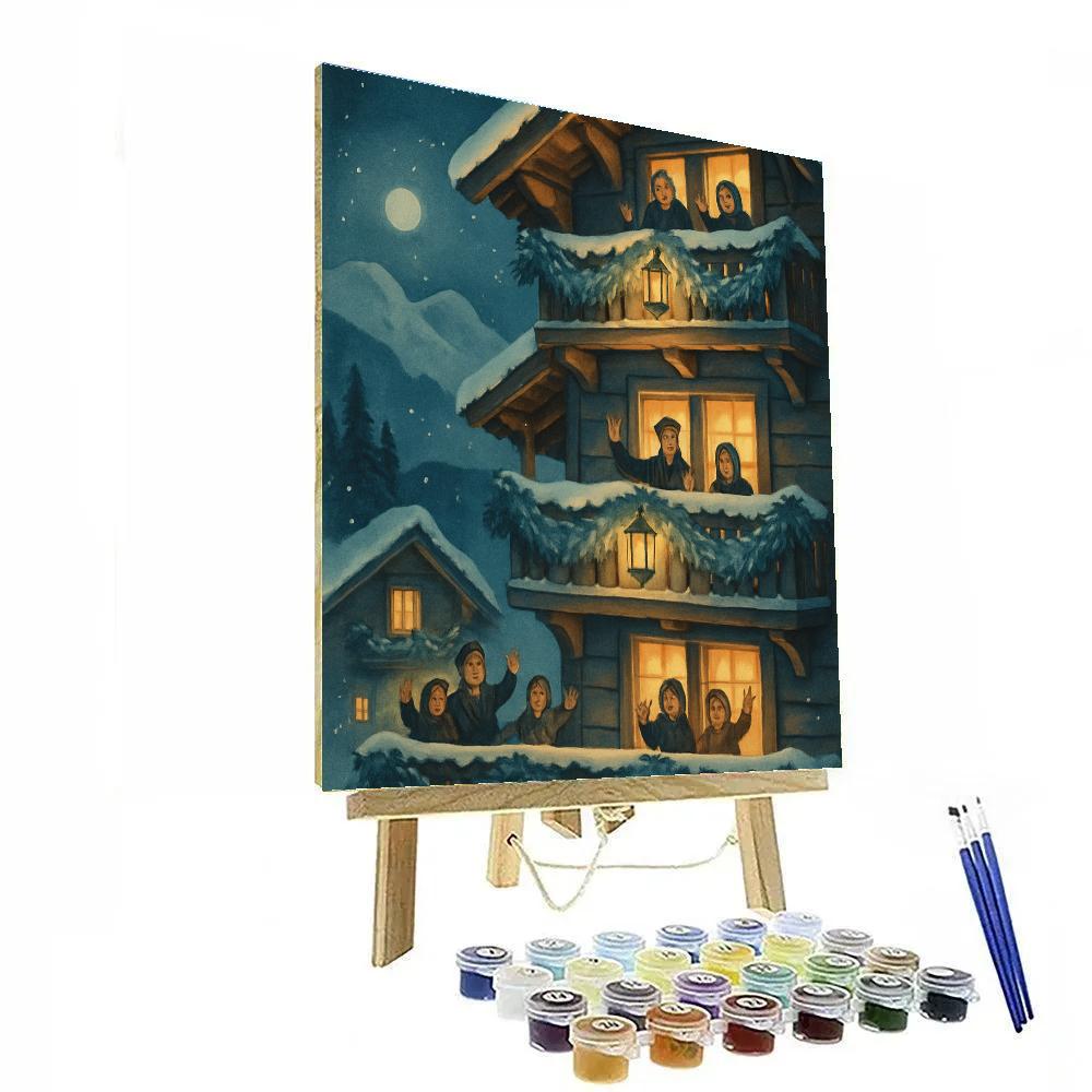 Blue Spruce Balconies Paint by numbers art