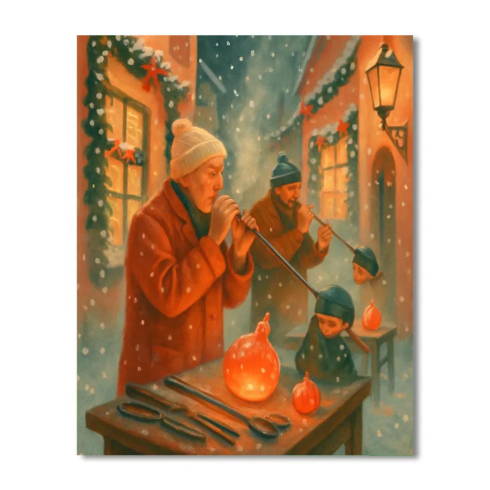 Icicle Glassblower Lane Painting by numbers kit