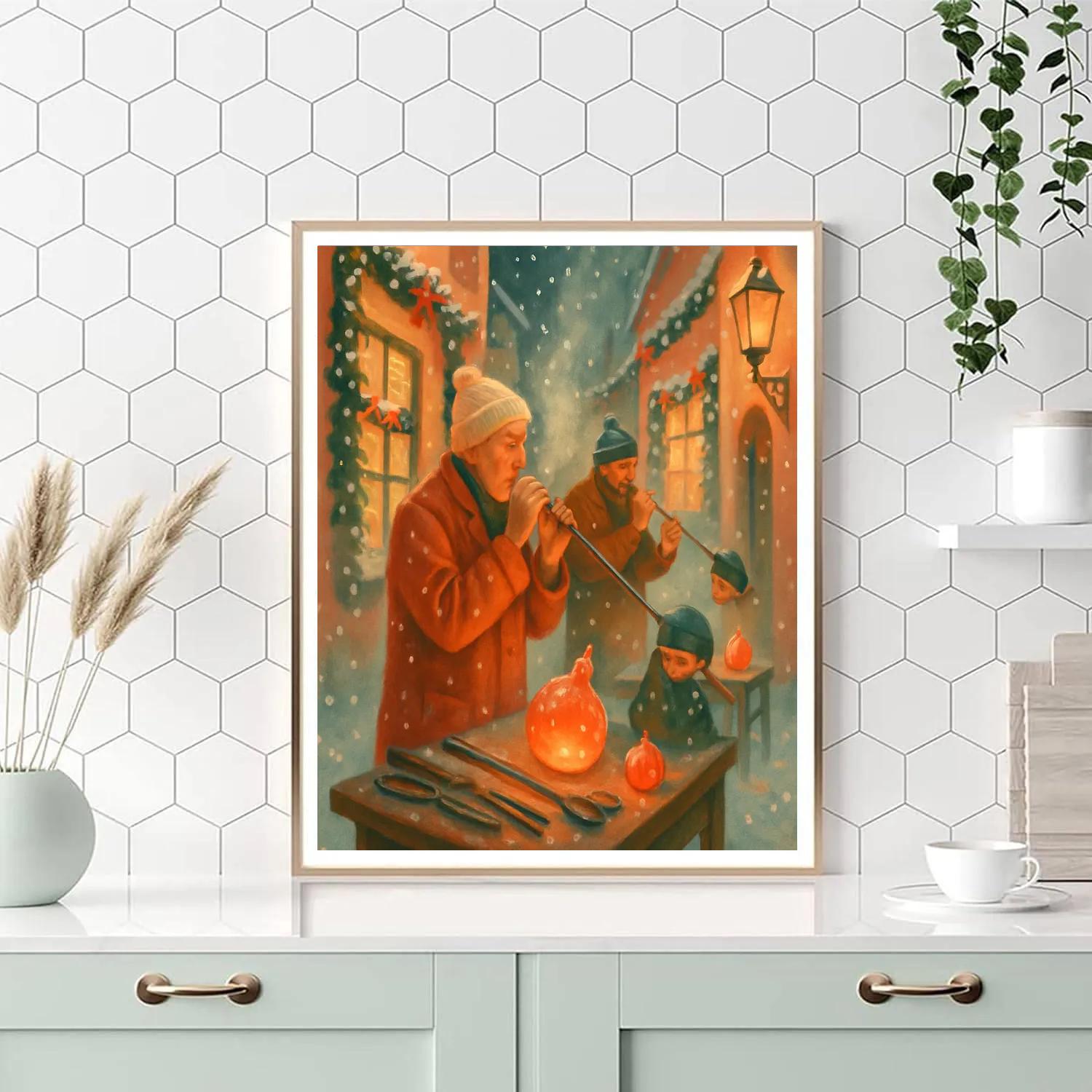 Icicle Glassblower Lane Painting by numbers kit