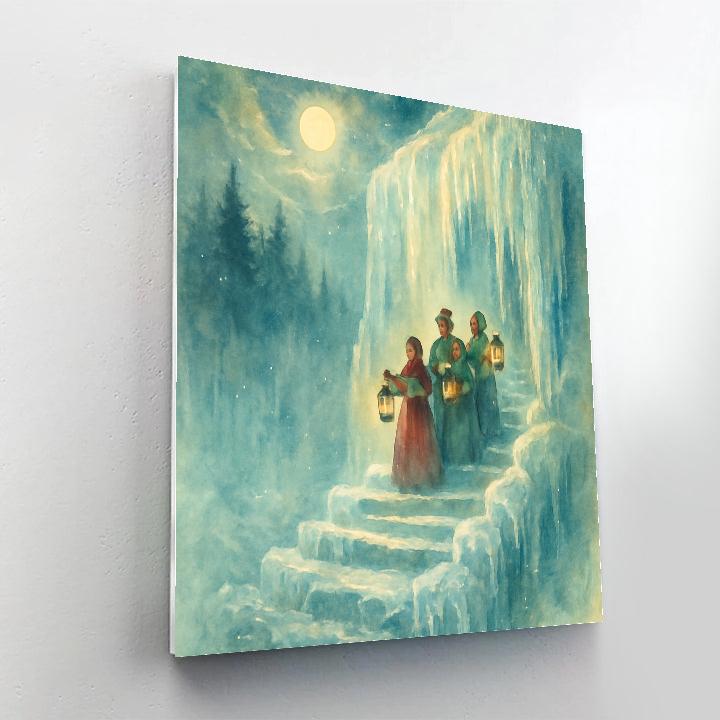 Frozen Waterfall Carol Steps DIY paint by numbers
