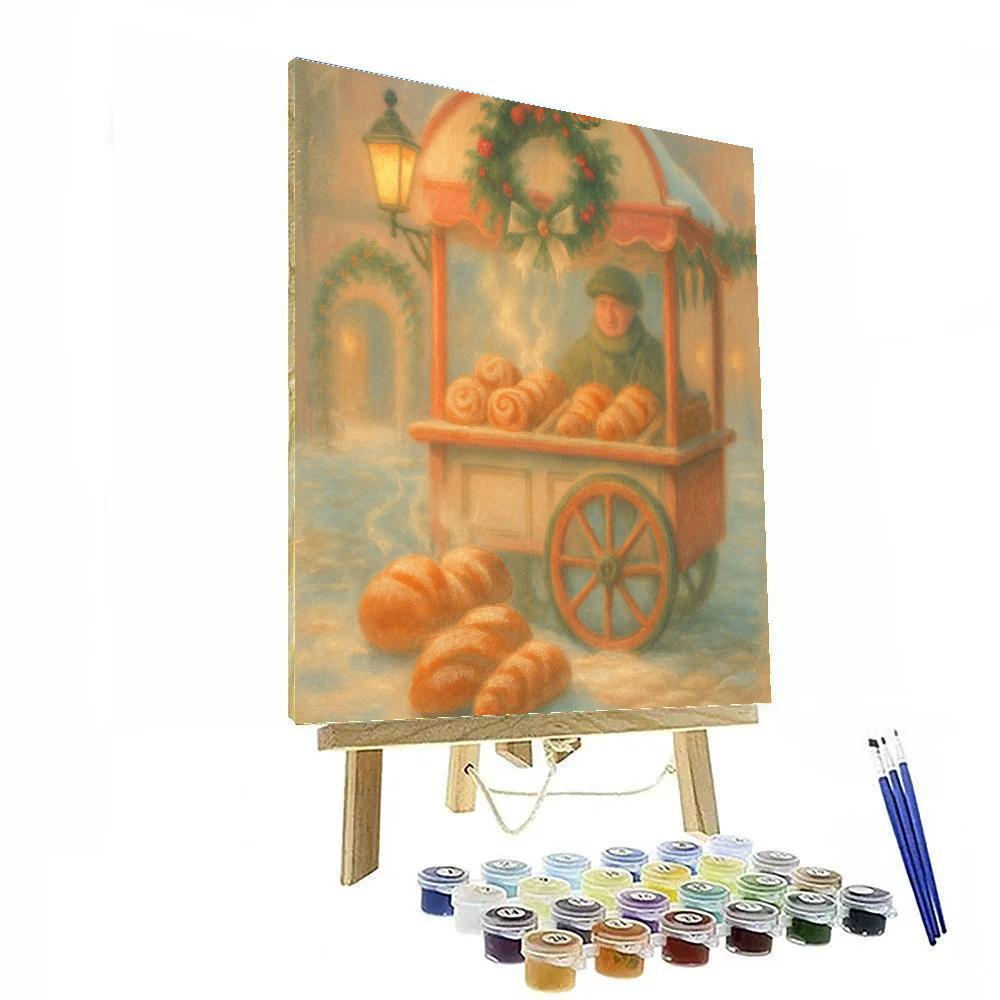 Holly Crown Bakery Cart Paint by numbers art