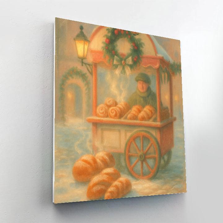 Holly Crown Bakery Cart Paint by numbers art