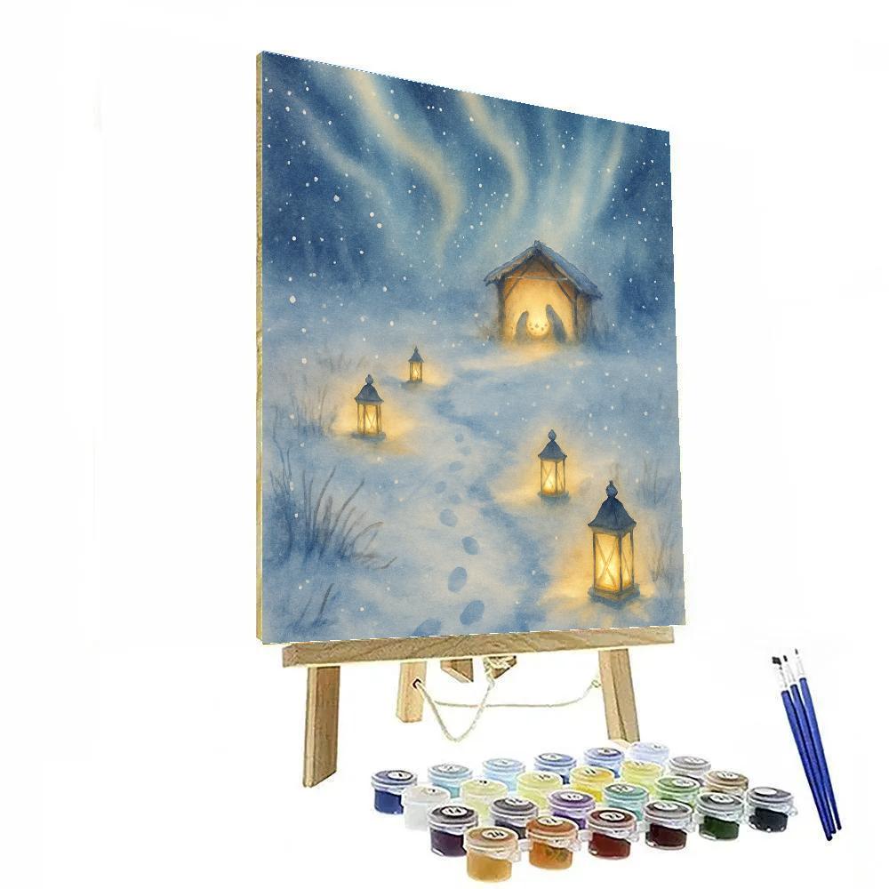 Aurora Meadow Nativity Path paint by color