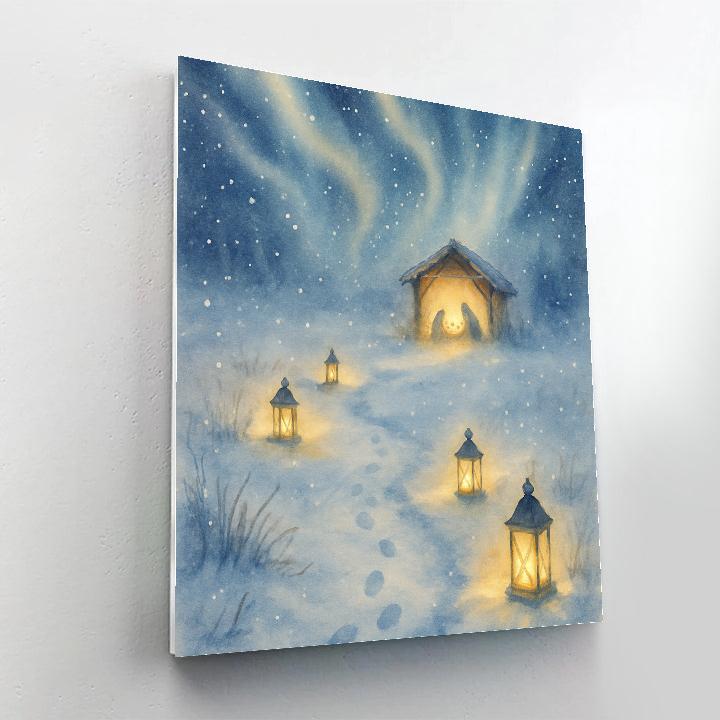 Aurora Meadow Nativity Path paint by color