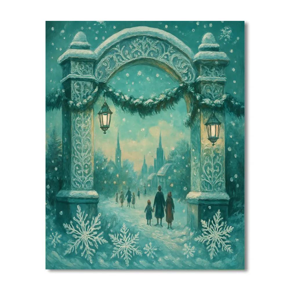 Frost Lace Town Gate paint by numbers