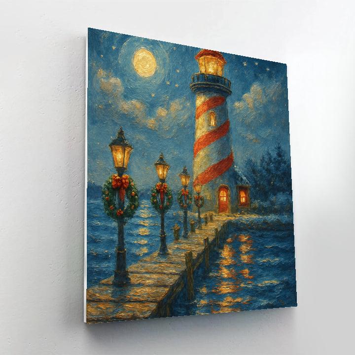 Peppermint Lighthouse Pier paint by color