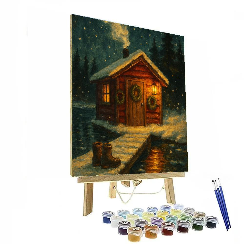 Cinnamon Cabin Sauna Number painting