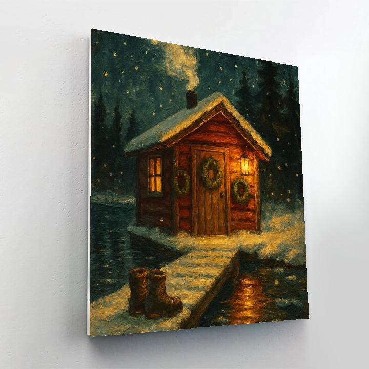 Cinnamon Cabin Sauna Number painting