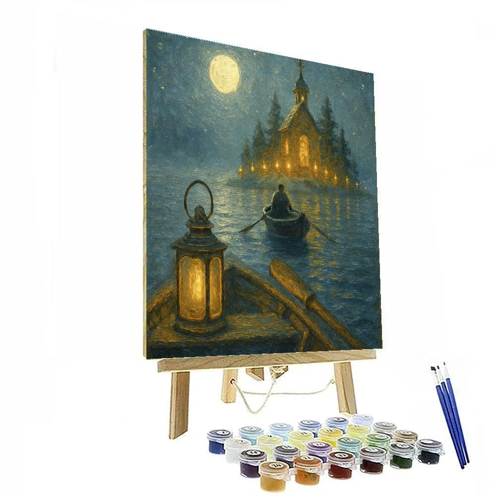 Silent Skiff To Chapel Island Numbered painting kits