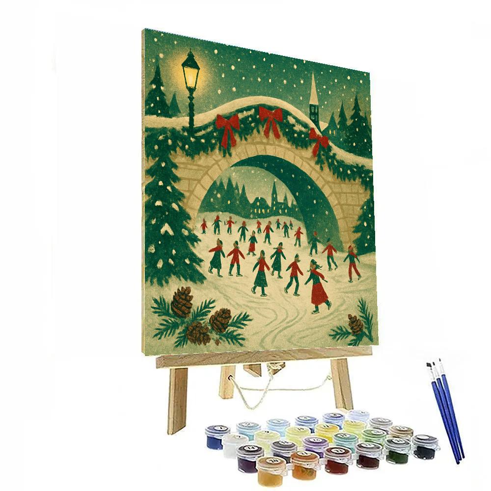 Evergreen Bridge Skaters DIY paint by numbers