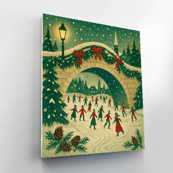 Evergreen Bridge Skaters DIY paint by numbers