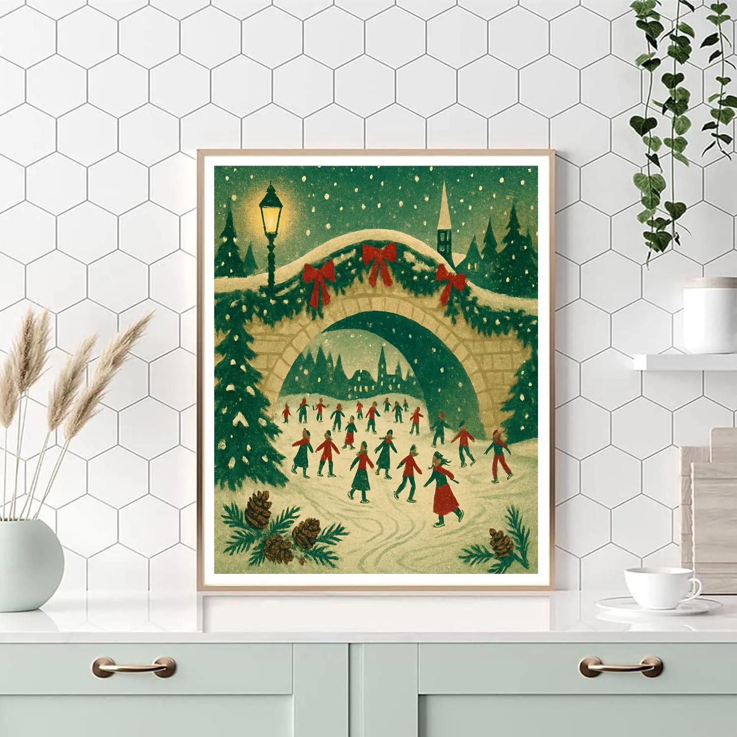 Evergreen Bridge Skaters DIY paint by numbers