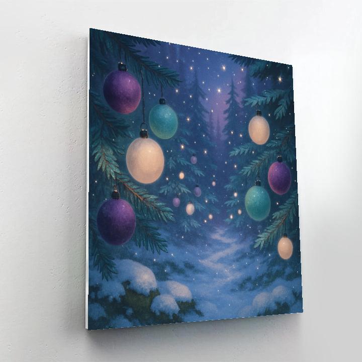 Velvet Bauble Forest painting number kit