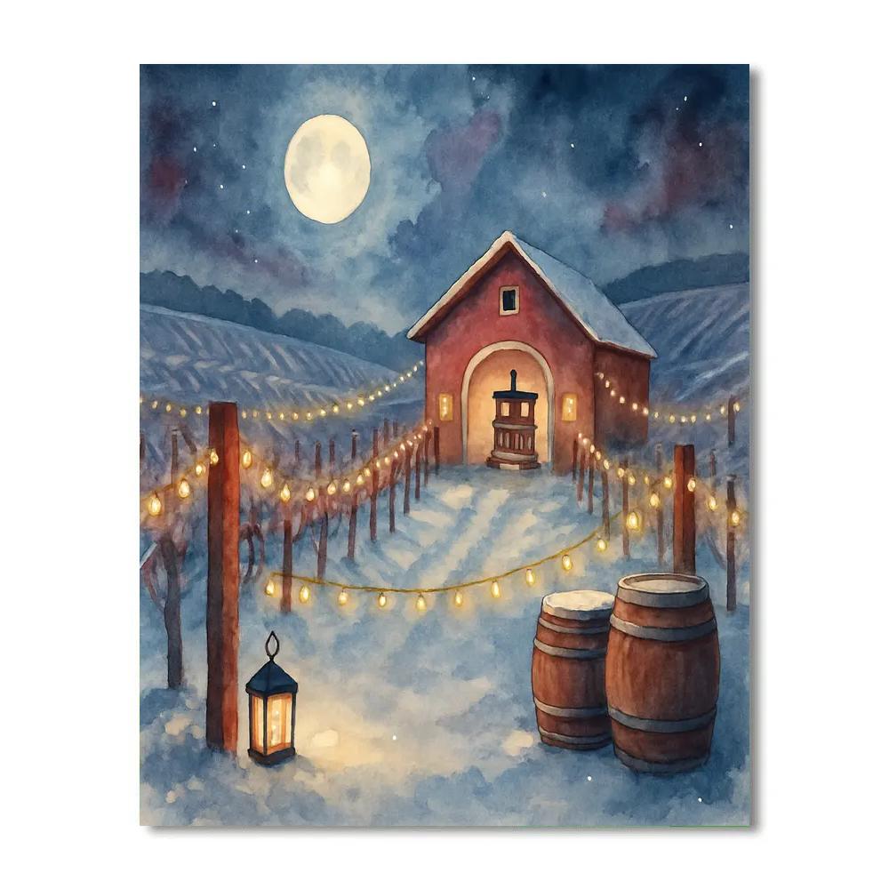 Snow Moon Vineyard Press Painting by numbers kit