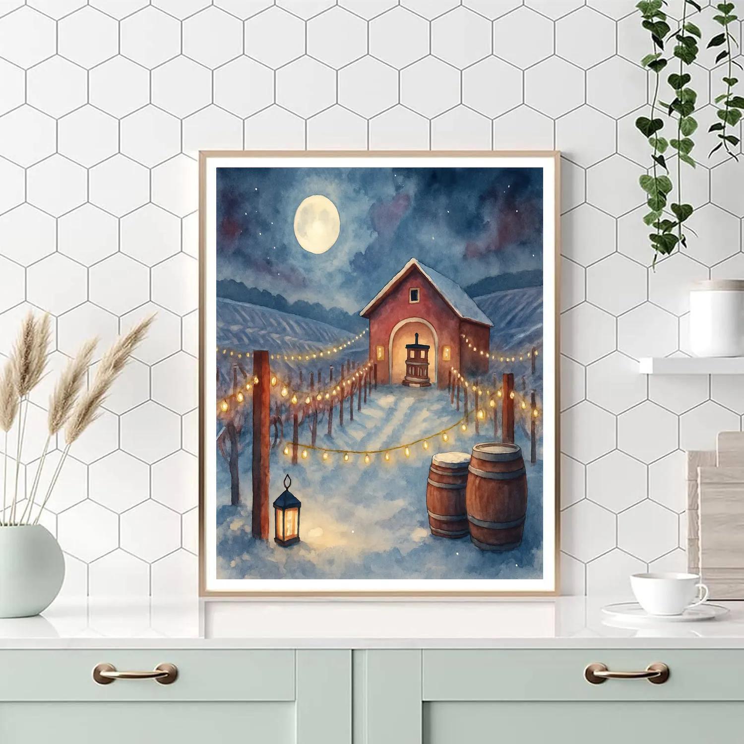 Snow Moon Vineyard Press Painting by numbers kit