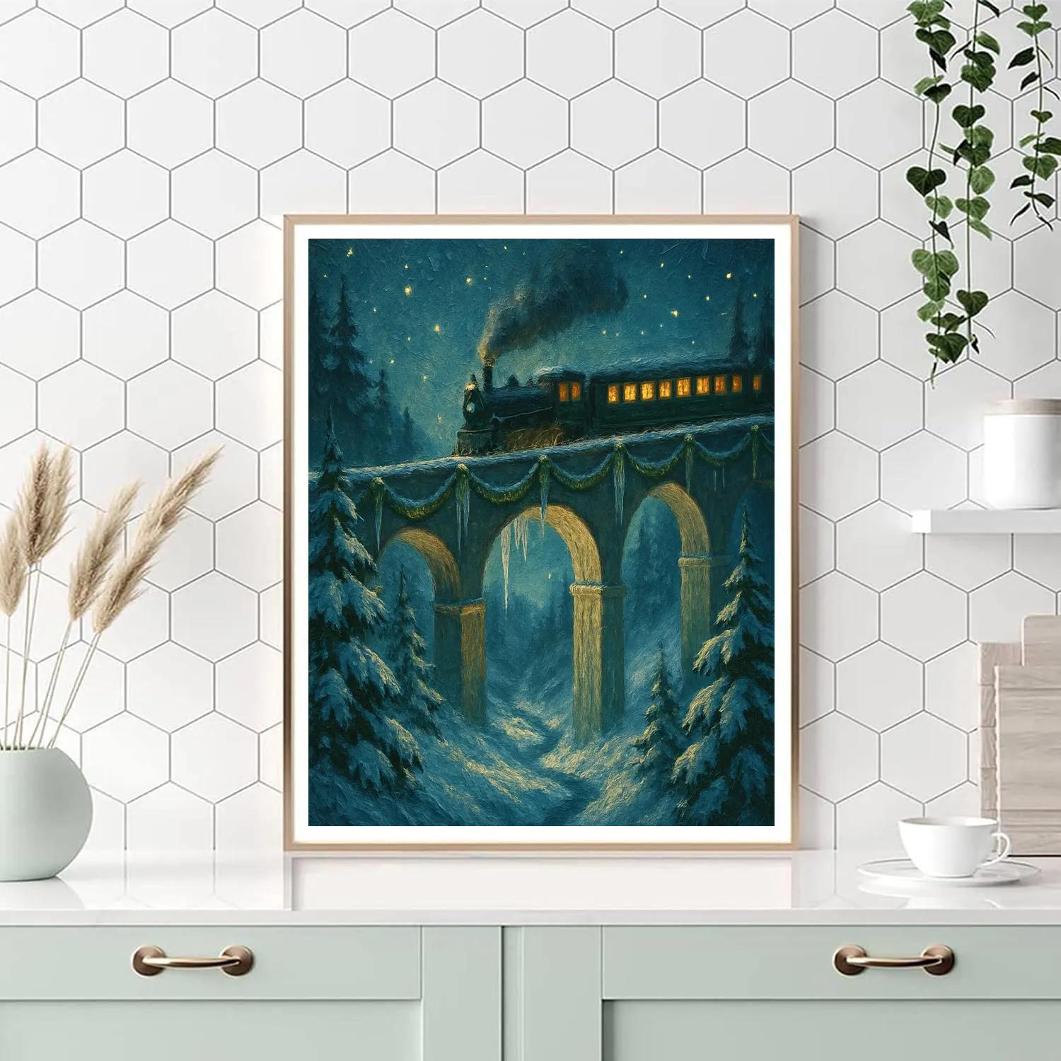Icicle Viaduct Crossing paint by numbers