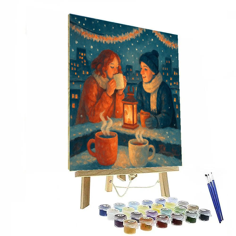 Tinsel Rooftop Tea Paint by numbers kits
