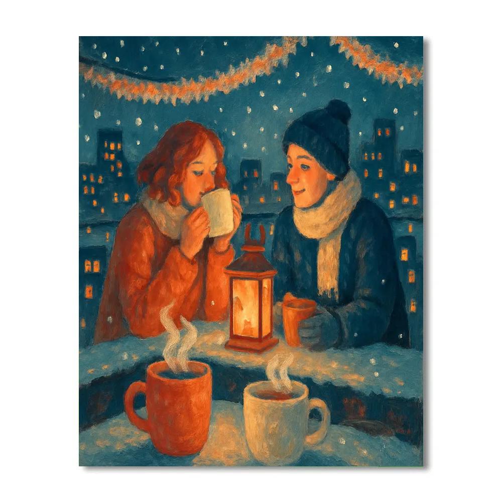 Tinsel Rooftop Tea Paint by numbers kits