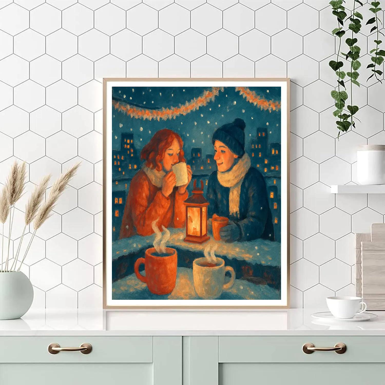 Tinsel Rooftop Tea Paint by numbers kits