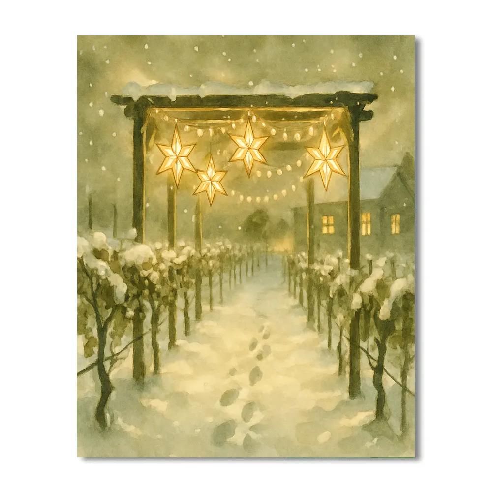 Star Lantern Vineyard Pergola Painting by numbers kit