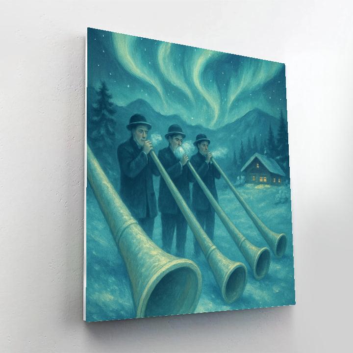 Aurora Alp Horn Circle Number painting