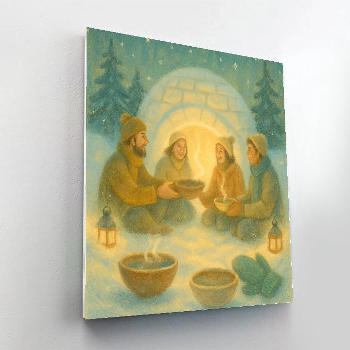 Glowing Igloo Potluck paint by numbers
