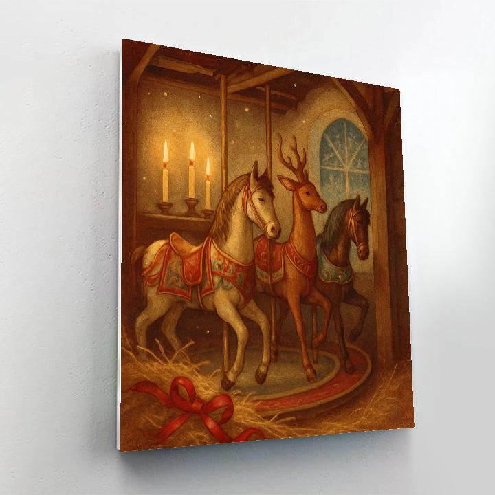 Candlelit Carousel Stable paint by color