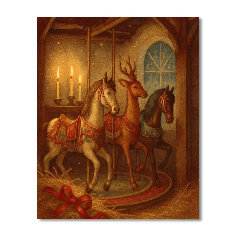Candlelit Carousel Stable paint by color