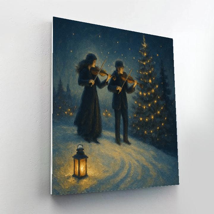 Snowdrift Violin Duet Number painting