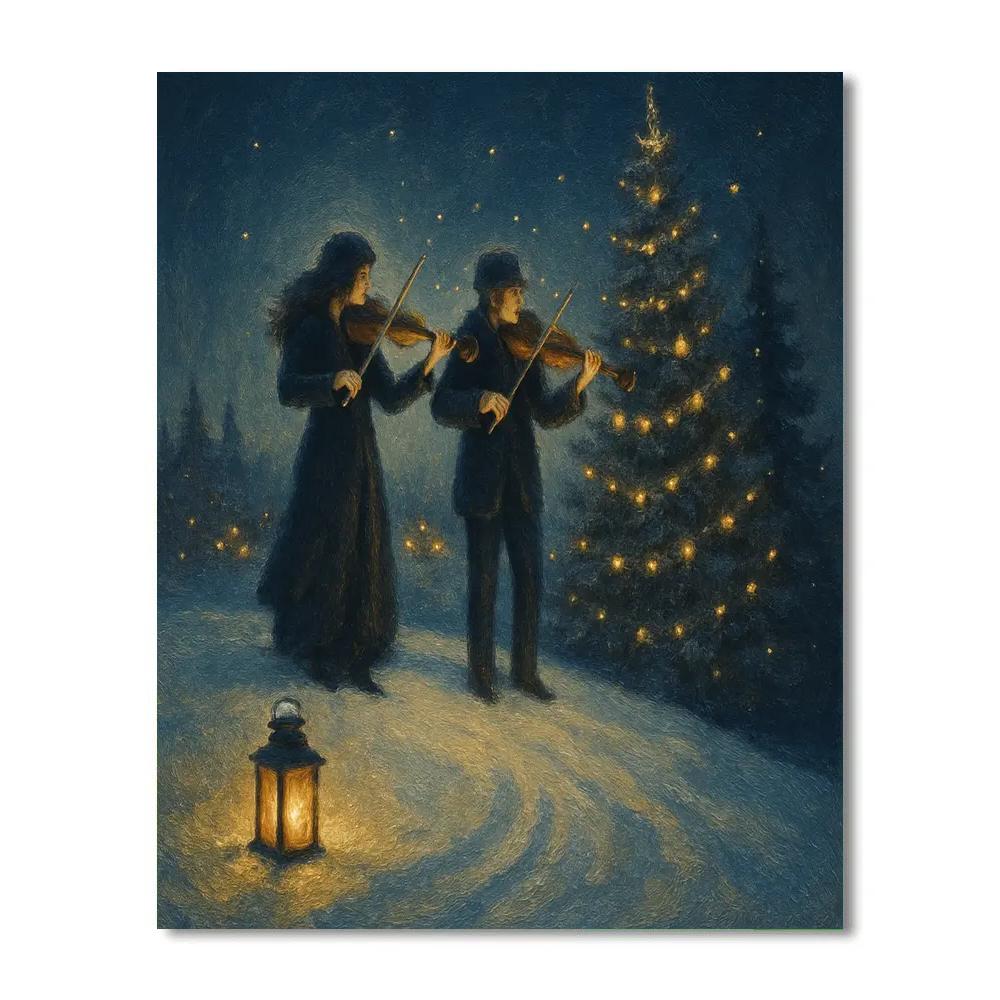 Snowdrift Violin Duet Number painting