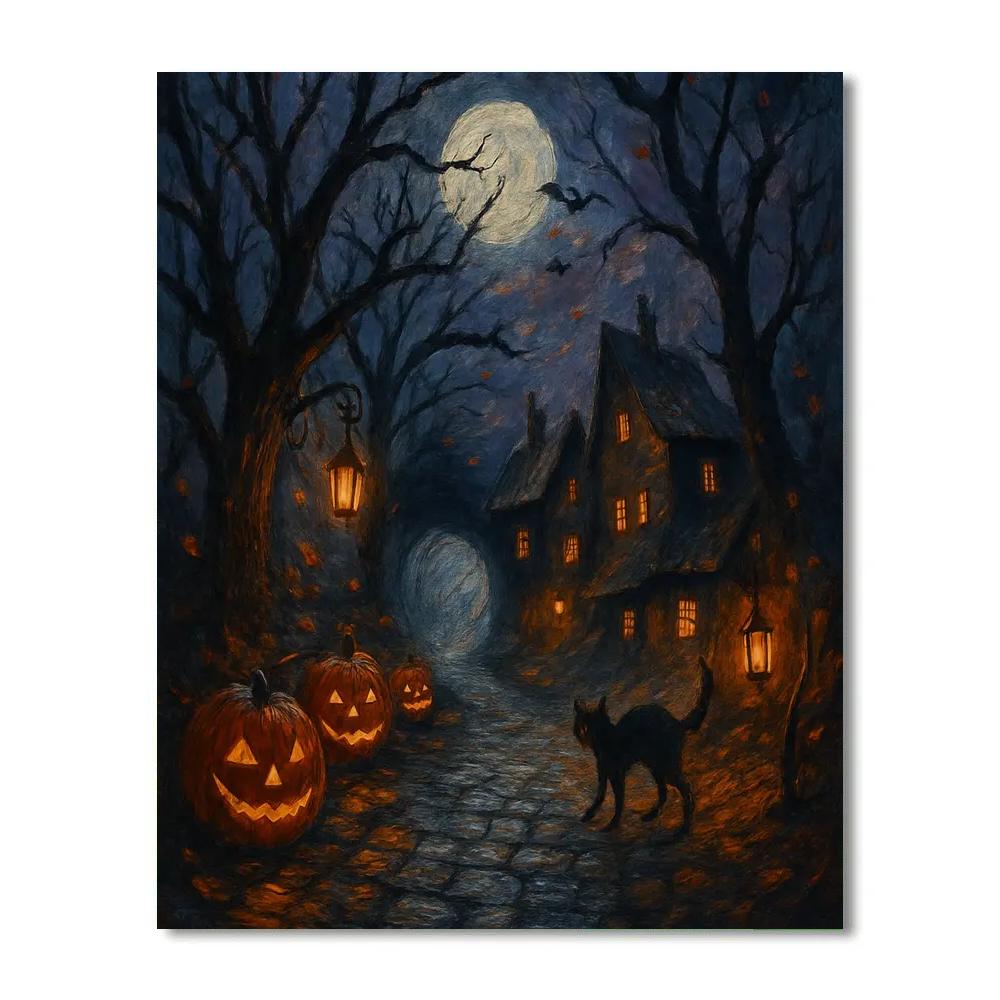 Whispering Lanterns Of Hollow Elm Lane DIY paint by numbers