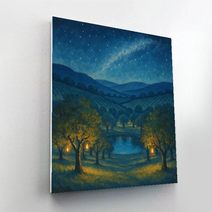 Starlit Orchard Valley painting number kit