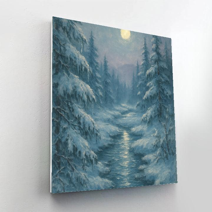 Moonlit Creek And Silent Pines Paint by numbers kits