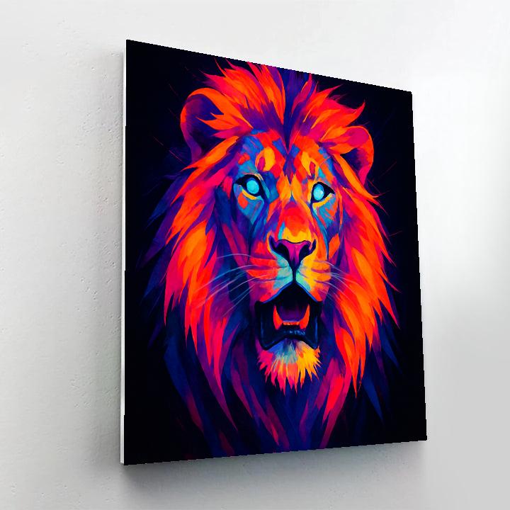Cosmic Roar Lion Portrait Number painting