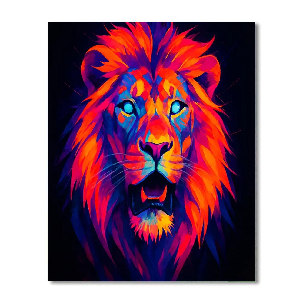 Cosmic Roar Lion Portrait Number painting