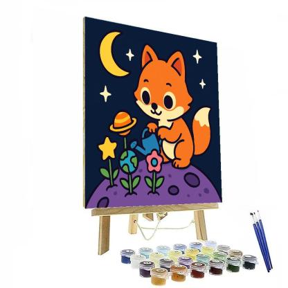 Galaxy Garden Fox Paint by numbers art