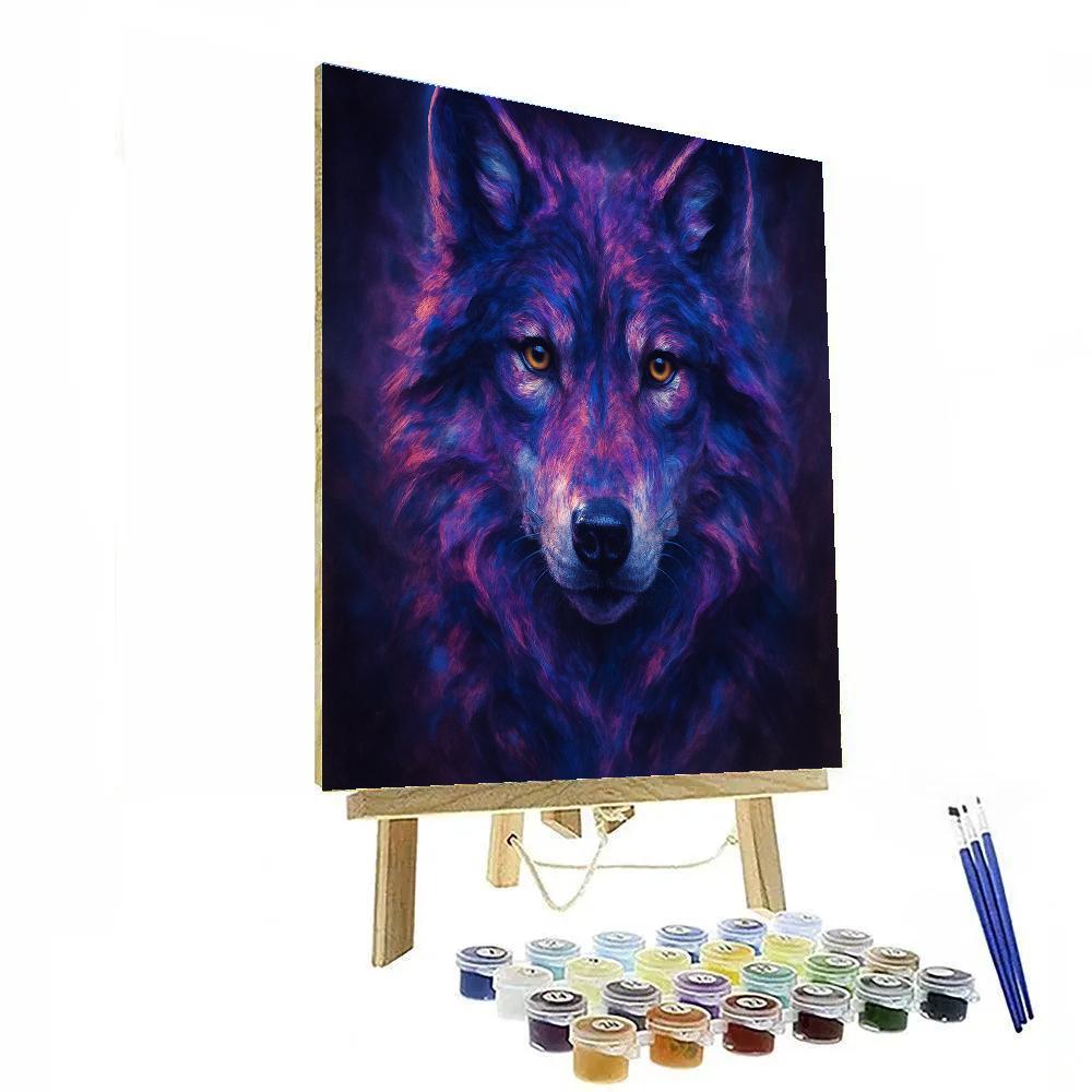 Nebula Gaze Wolf Portrait Paint by numbers kits